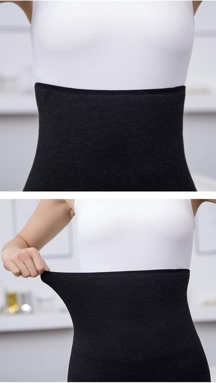PURFUN Thermal Fleece Lining Abdomen Back Warmer Belt Men Women Winter Dance Yoga Waistband Elastic Waist Binder Lumbar Support Belt Rheumatic Back Pain Brace Abdominal Stomach Kidney Warmer Protector Band - Image 5